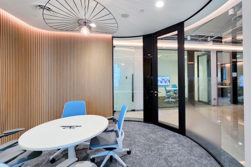 Office Elegance With Glass Partitioning System