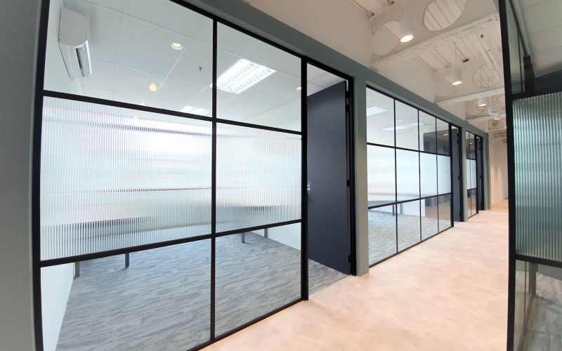 ISP - Coworking Space Corridor with Glass Partition