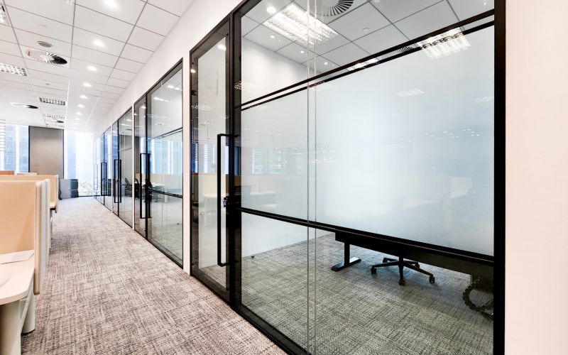 Office with Double Glazed Partitioning System