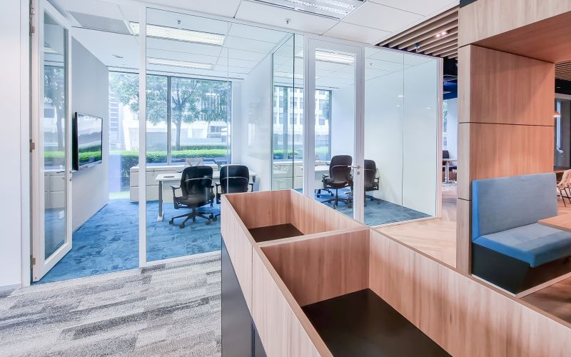 Single Glazed Glass Partitioning in an office environment