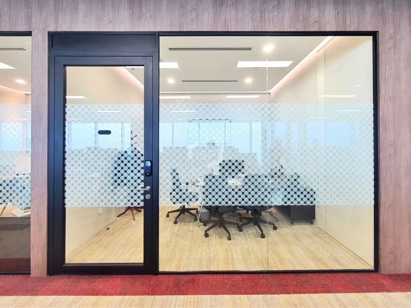 SOLO P30 Glass Partition Walls with Framed Door
