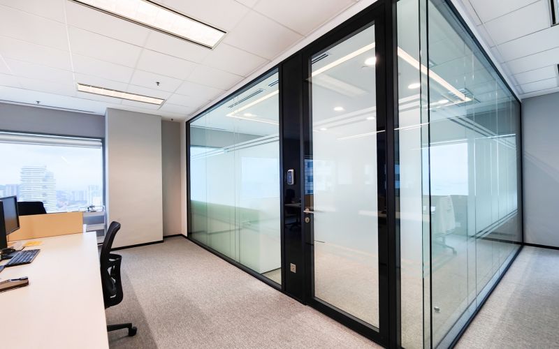 Meeting Room with Double Glazed Glass Partition