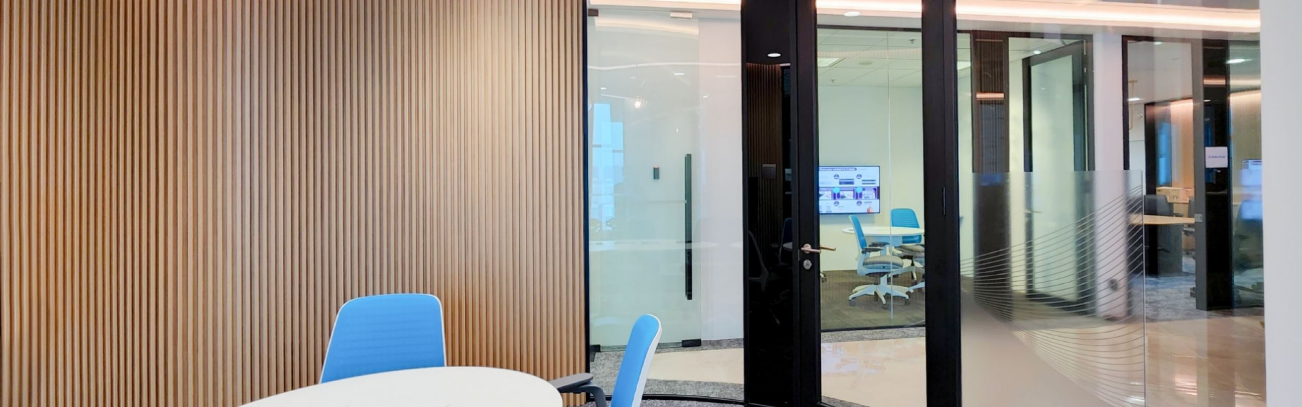 Office Elegance With Glass Partitioning System