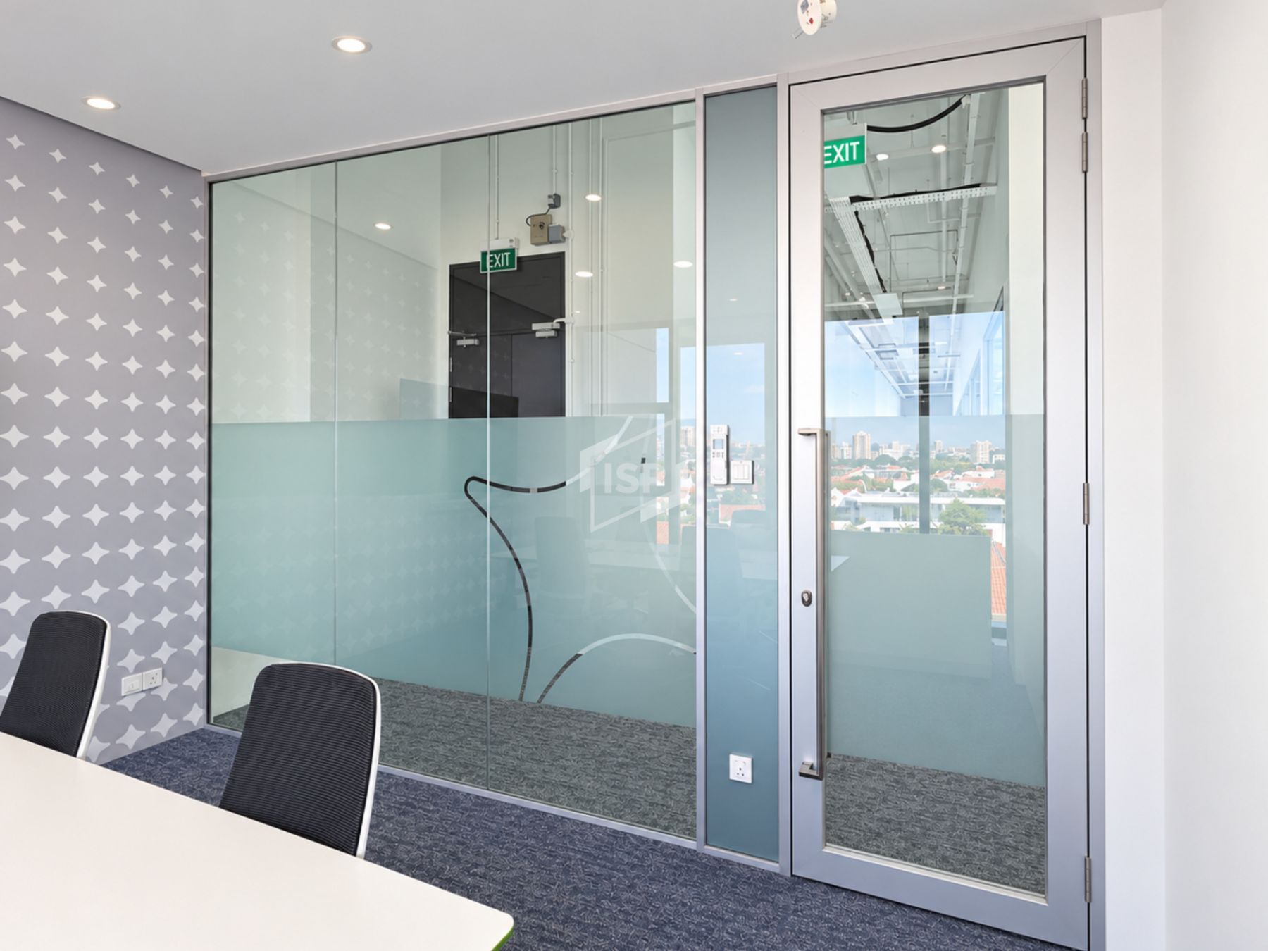 Silver Framed Glass Door and Meeting Room Partition | ISP