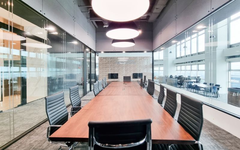 Conference Room With Double Glazed Glass Wall