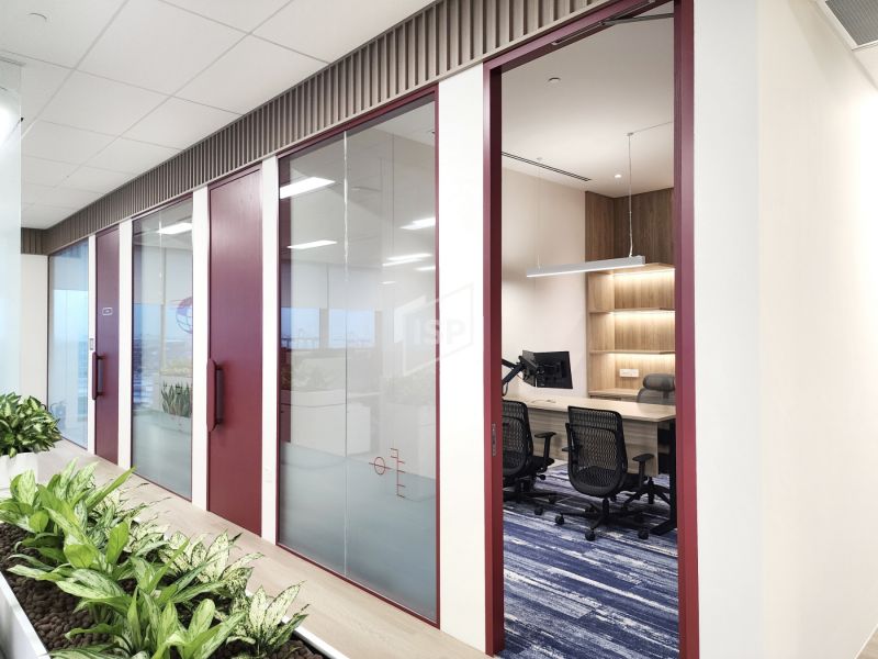 Single Glazed Office Glass Panel with Door
