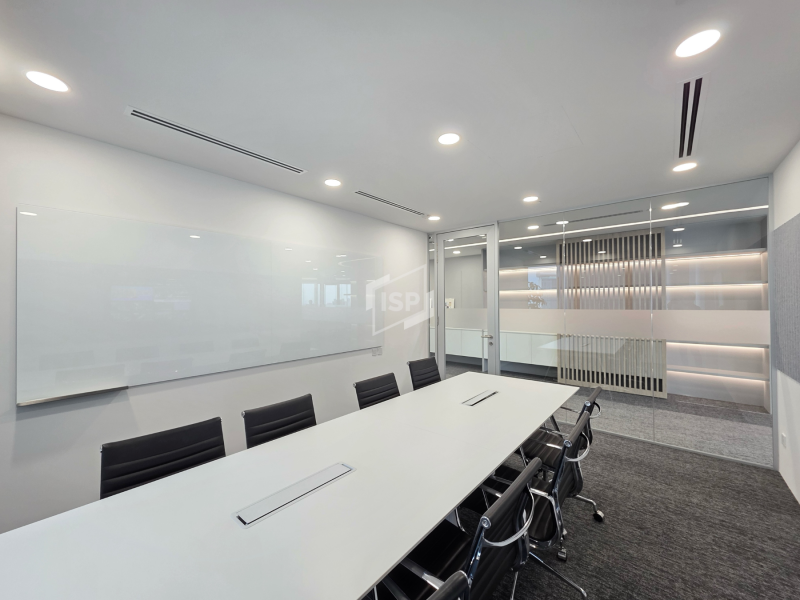 Acoustic Glass Partition and Framed Door for Meeting Room
