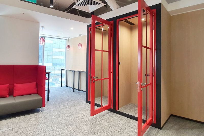 Create Office Phone Booths with Acoustic Glass Doors