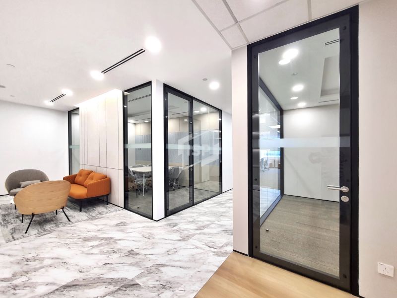 Office Design with SOLO Plus Glass Partitions and Door