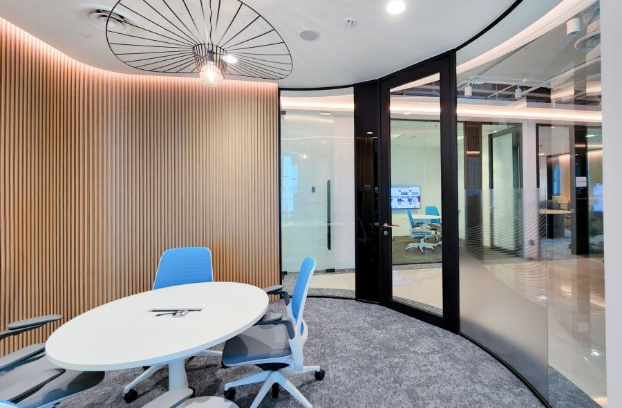 Office Elegance With Glass Partitioning System