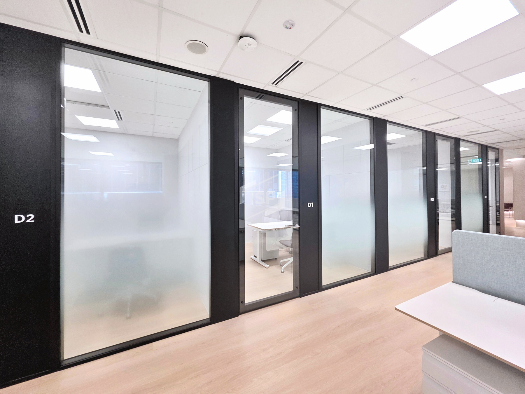 COMO Double Glazed Partition and Framed Door