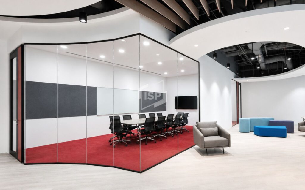 Glass-Partitioned Conference Room