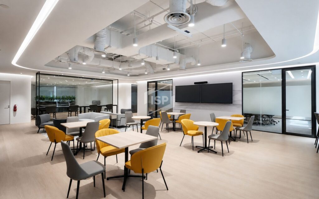 Glass Partitions in a Collaborative Office