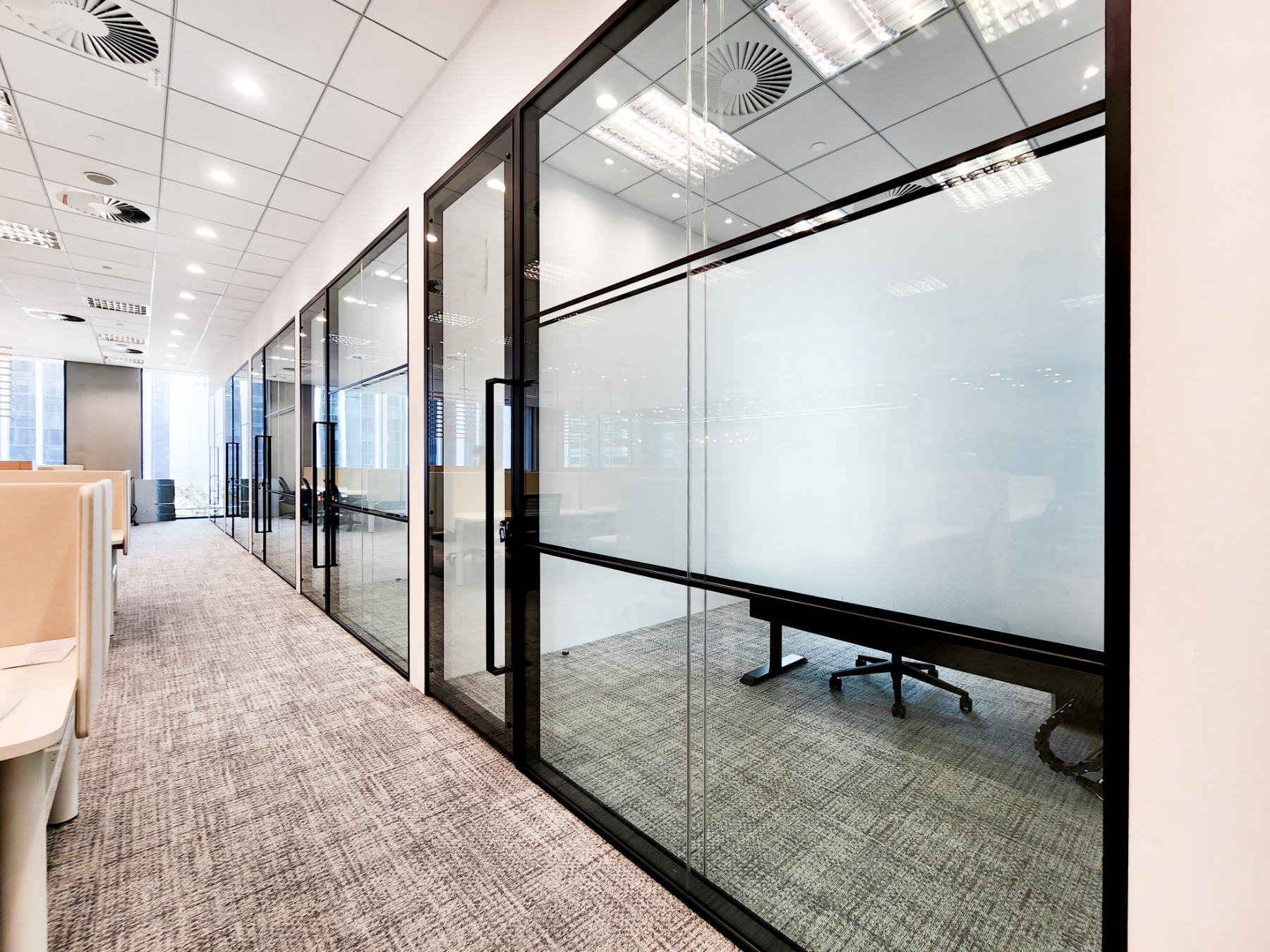 Office with Double Glazed Partitioning System