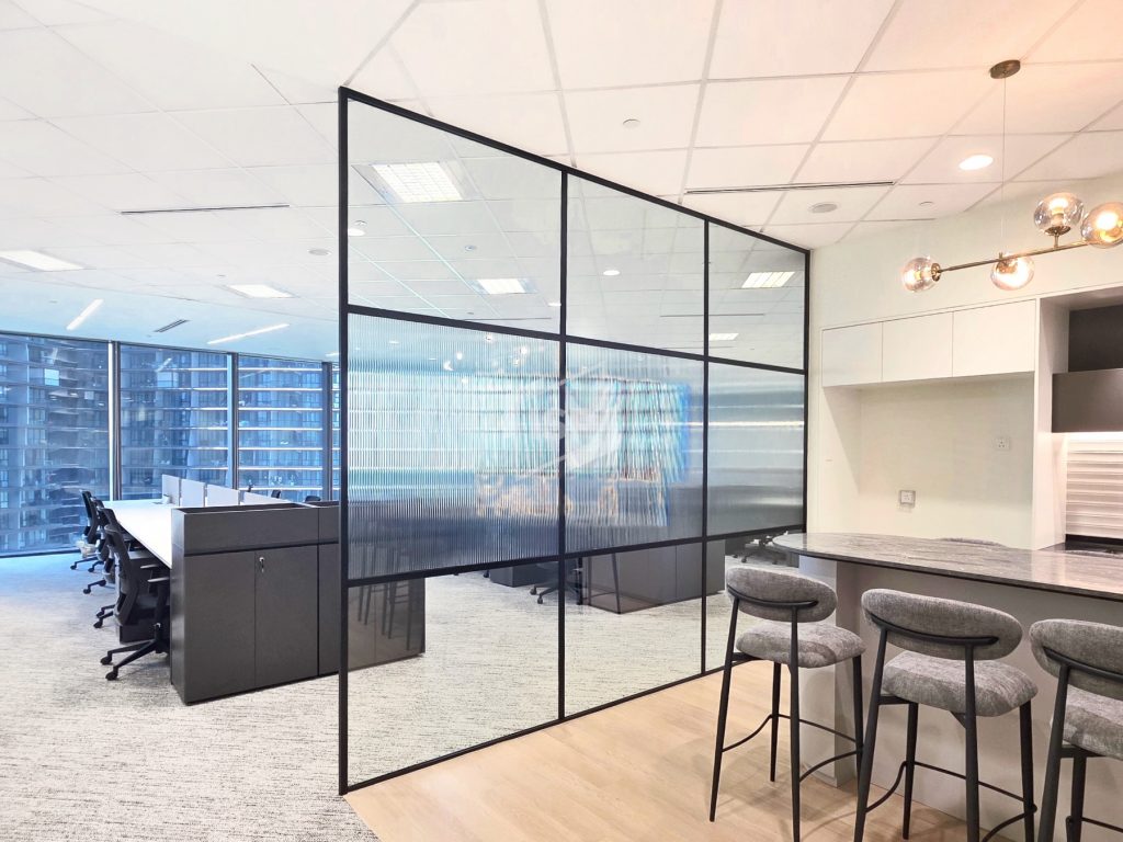 Reeded or Fluted Glass Panel