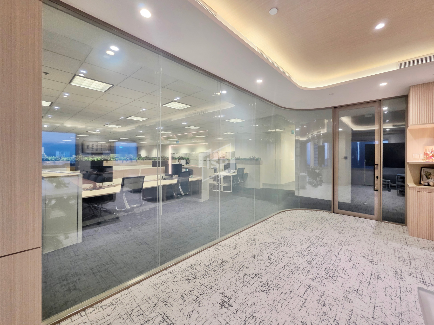 Switchable Smart Glass with Double Glazed Curve Glass Design