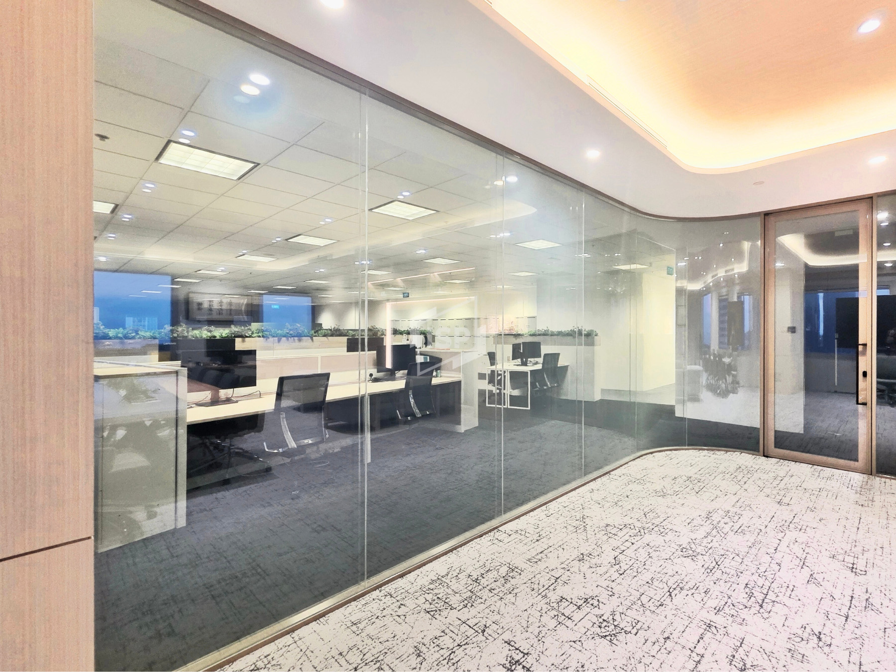 Switchable Smart Glass with Double Glazed Curve Glass Design